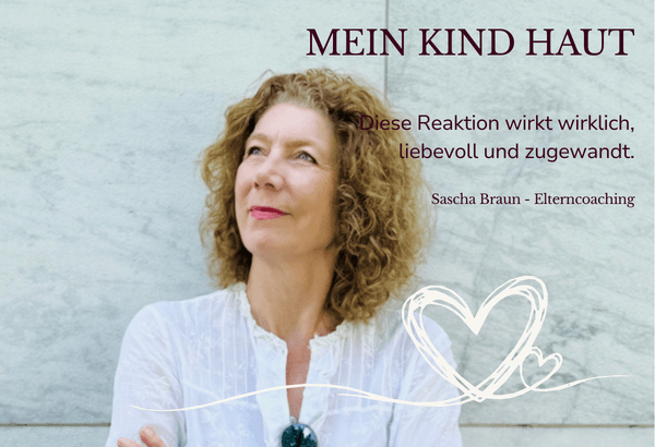 Bild mit Sascha Braun und dem Text: Mein Kind Haut - diese Reaktion wirkt wirklich, liebevoll und zugewandt